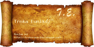 Trnka Euniké névjegykártya